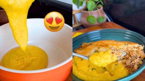 Não sabia o que fazer com a banana-da-terra que sobrou então fiz um purê cremoso com leite de coco que ficou dos deuses