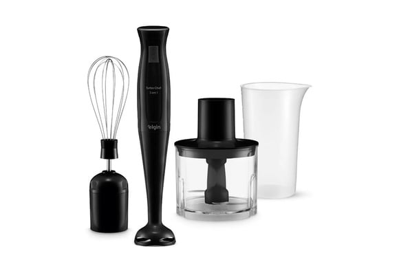 O mixer 3 em 1 facilita desde molhos rápidos até vitaminas cremosas (Divulgação: Mercado Livre).