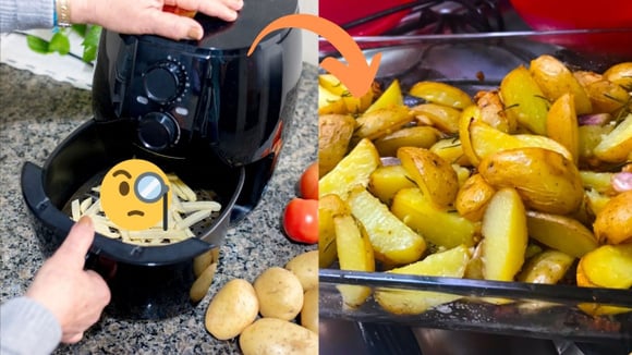 Essa é a batata na airfryer que a minha família quer comer todos os dias: fácil de fazer e deliciosa
