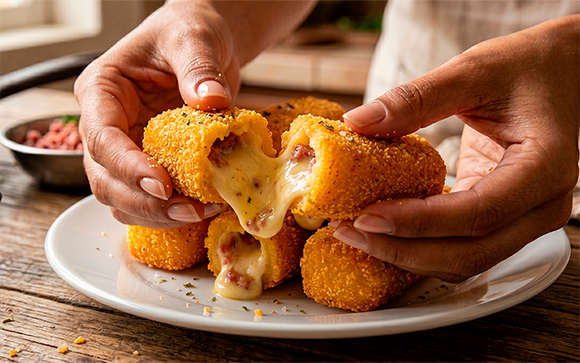 Adeus batata frita: polenta crocante com queijo e linguiça vai do petisco a acompanhamento do prato principal