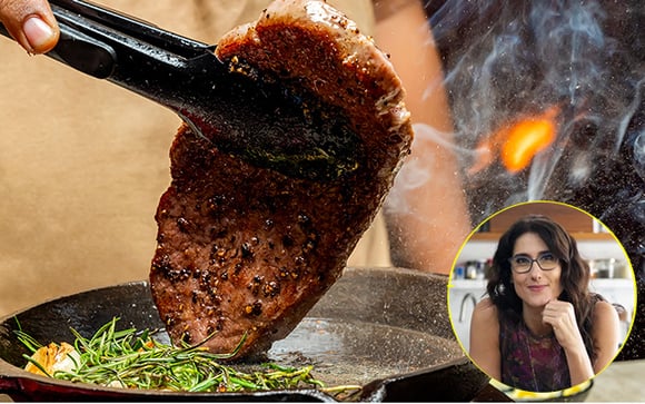 Paola Carosella revela o erro comum na temperatura da frigideira que impede a crosta perfeita ao selar a carne