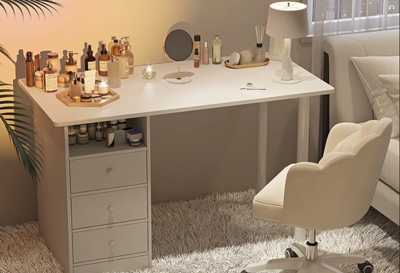 Mesa funcional com gavetas que organiza seus itens e valoriza a decoração (Divulgação: Shopee).