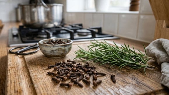 Cravo e alecrim são dois ingredientes ricos em compostos aromáticos que podem perfumar a casa naturalmente (Créditos: Imagem gerada com IA)
