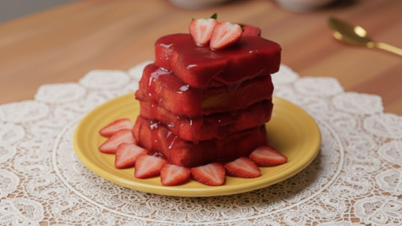 Adeus rabanada tradicional: a novidade que vai brilhar na sua ceia de Natal é essa rabanada de morango do amor!