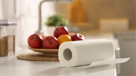 Mesmo parecendo inofensivo, o rolo de papel-toalha pode ocupar um espaço razoável na bancada da cozinha (Créditos: Shutterstock)