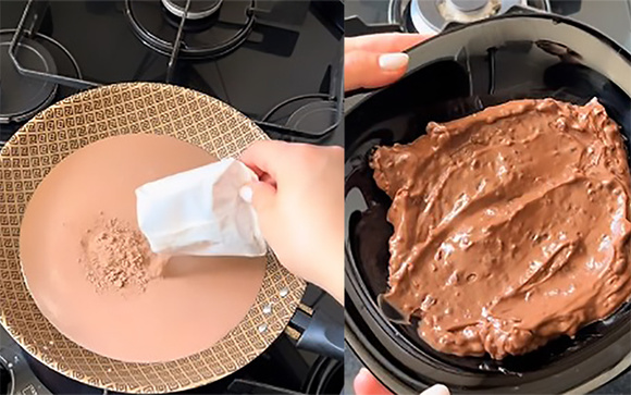 Brigadeiro de colher com 2 ingredientes e 16g de proteínas (sem whey!): é para comer até raspar o pote