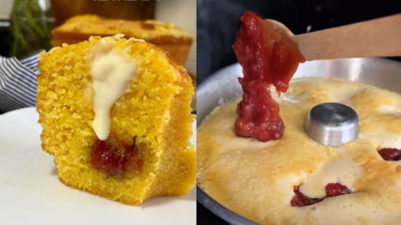 Para ter o melhor bolo de milho recheado da sua vida, é preciso confiar no processo: parece que vai dar errado, mas acredite, fica incrível!