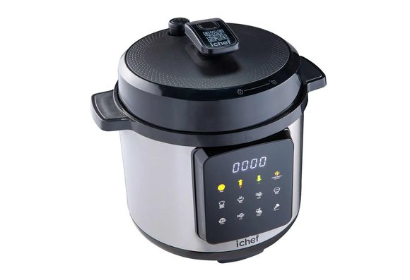 Panela de pressão elétrica digital com múltiplas funções, que une segurança, praticidade e sabor em cada preparo (Divulgação: Polishop).