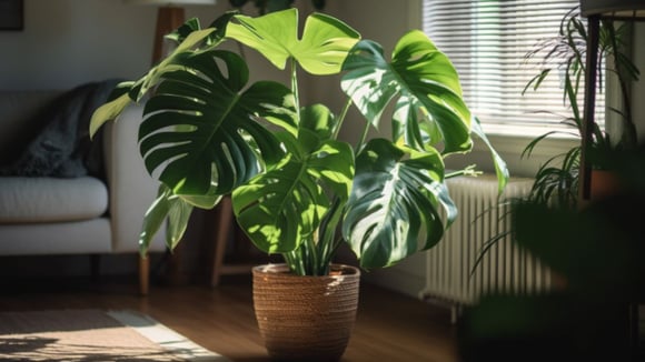 Monstera, também conhecida como costela-de-Adão (Créditos: Canva)