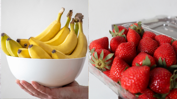 Morangos ou bananas: qual fruta é melhor para controlar o açúcar no sangue e fornecer energia?