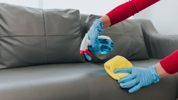 Dois especialistas em limpeza concordam: "Para limpar o sofá, você só precisa de uma xícara de água, um pouco de vinagre branco e uma colher de sopa de detergente."
