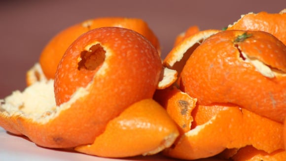 A casca da laranja é rica em óleos essenciais que são incômodos para os ratos (Créditos: Shutterstock)