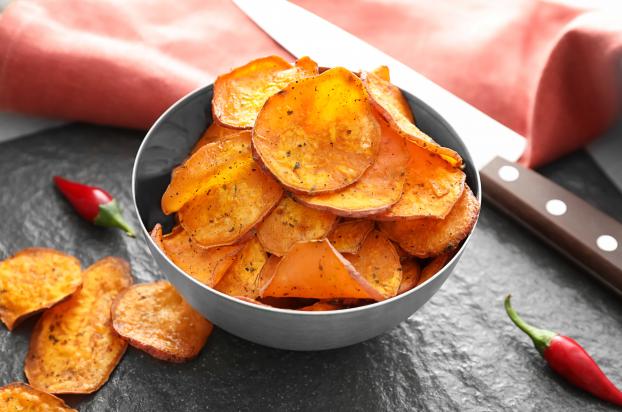 Batata frita em rodelas - sequinha e crocante!, Receita