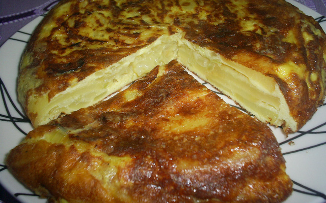 Tortilha de batata e cebola