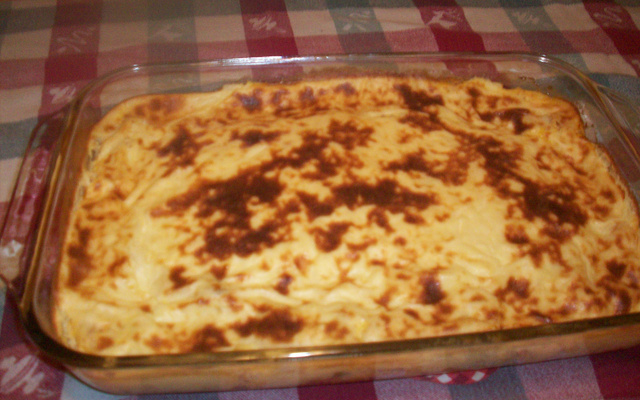 Peito de frango com souflé de queijo