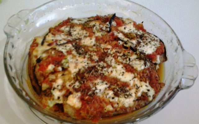 Lasanha de berinjela e abobrinha