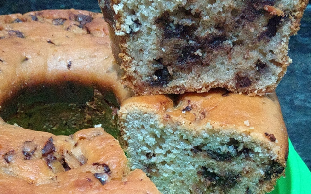 Bolo panetone de chocolate de liquidificador