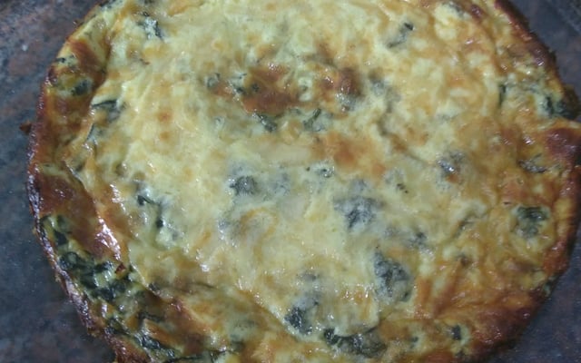 Quiche de espinafre e mussarela