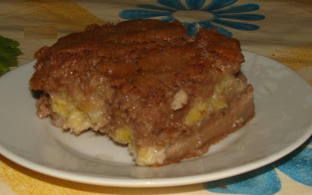 Bolo cremoso de banana