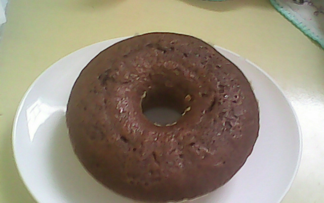 Bolo nega maluca de liquidificador