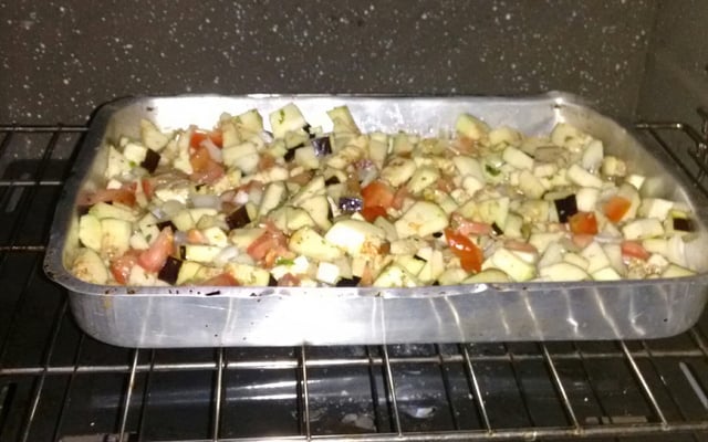 Salada de berinjela no forno
