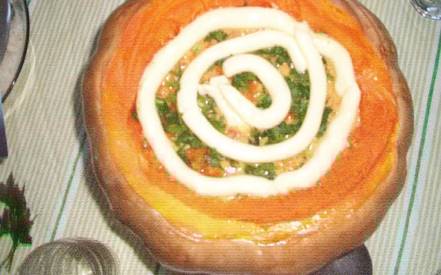 Abóbora recheada com carne seca