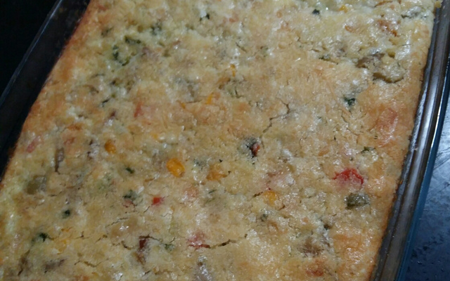 Torta de bacalhau de liquidificador