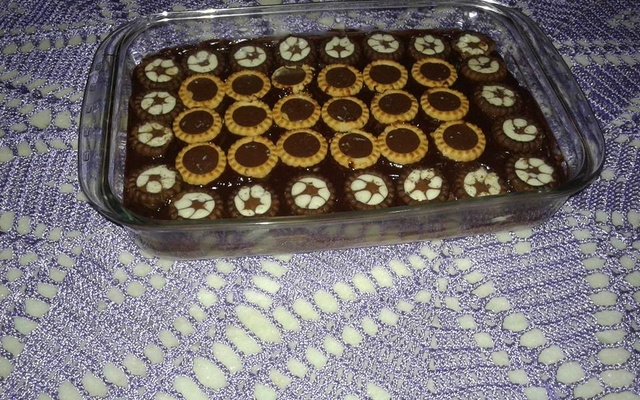 Pavê de chocolate preto e chocolate branco