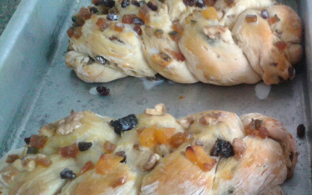 Trança com leite condensado