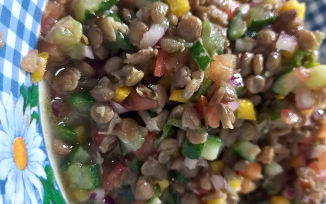 Salada de lentilha