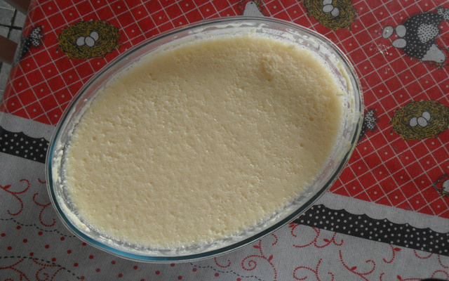 Gelatina com creme de leite
