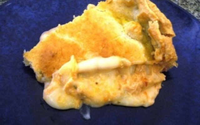 Deliciosa torta de frango com requeijão