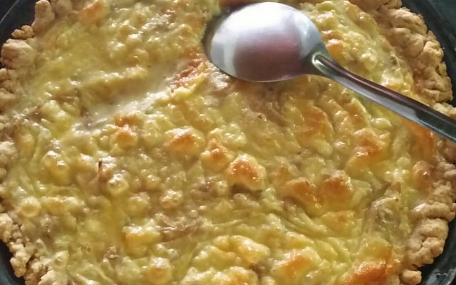 Quiche de frango com palmito