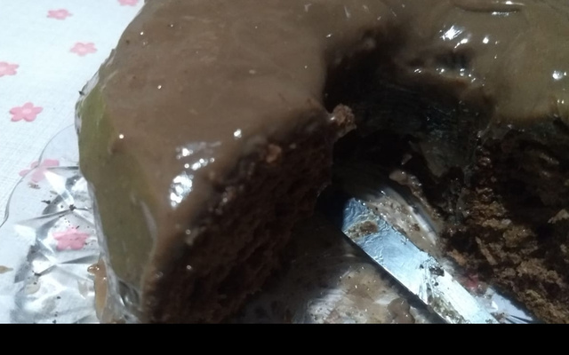 Bolo de chocolate de liqüidificador