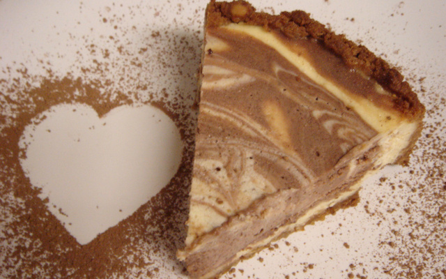 Cheesecake marmorizado de chocolate