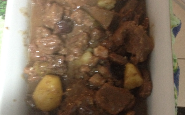 Capa de filé na panela de pressão