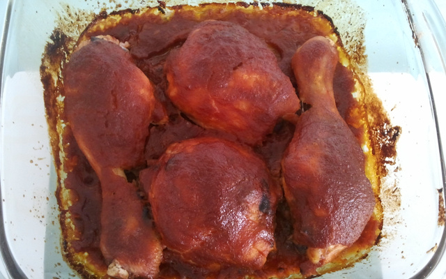 Frango ao forno com barbecue