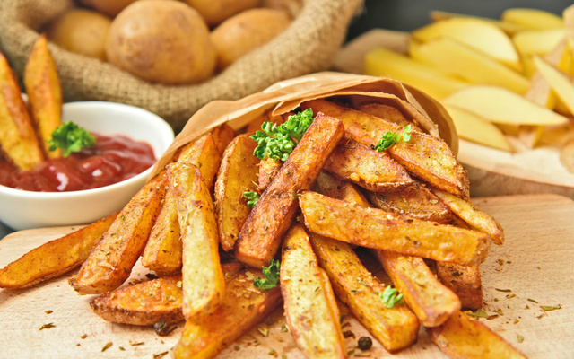 Batata frita temperada