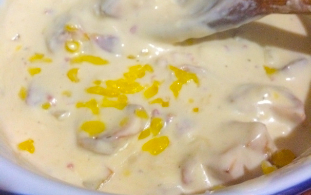 Batata assada ao molho branco