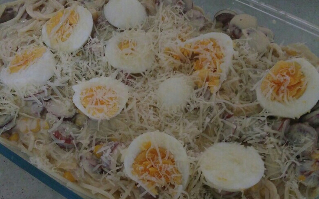 Macarronada com linguiça mista