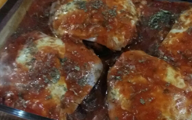 Filé de frango à parmegiana