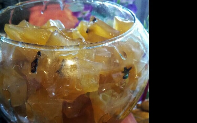 Doce de mamão verde em cubinhos