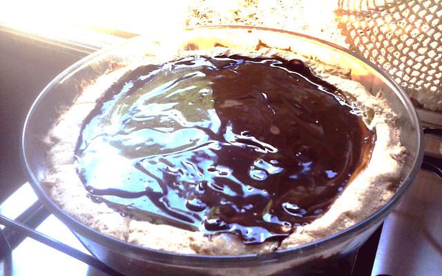 Torta de mousse de limão e chocolate