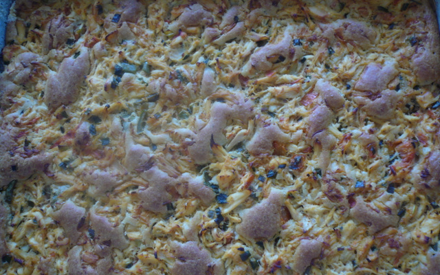 Torta colorida de frango