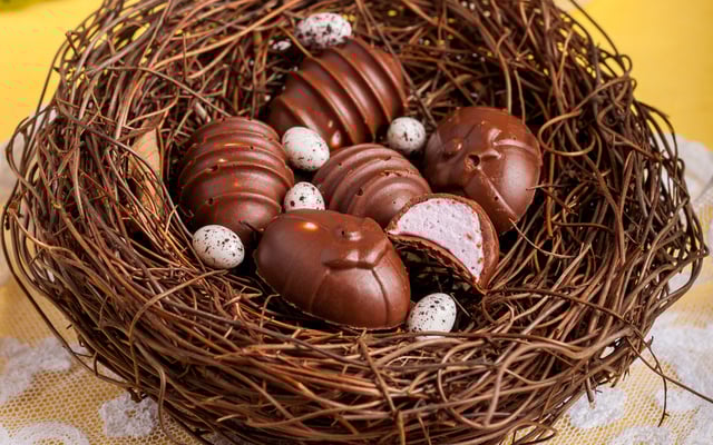 Ovo de páscoa trufado e/ou com marshmallow