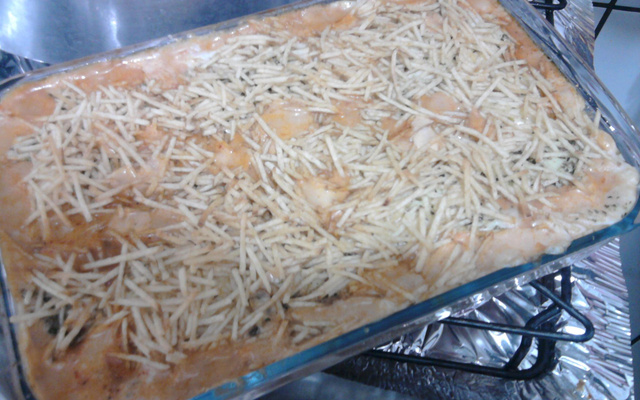 Picadinho ao molho 4 queijos