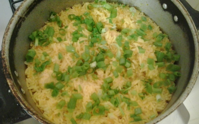 Arroz com peito de frango