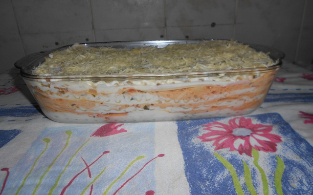 Lasanha de frango com requeijão da Ana