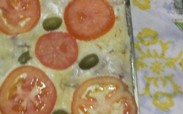 Torta de queijo e presunto