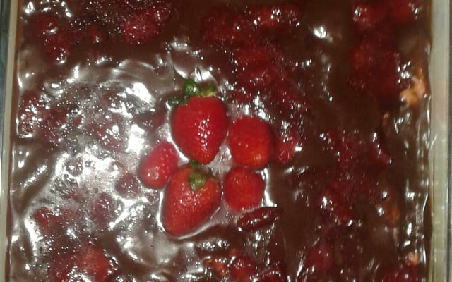 Receita de mousse de morango com ganache